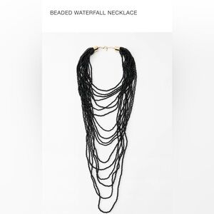 Elegant Black Beaded Necklace